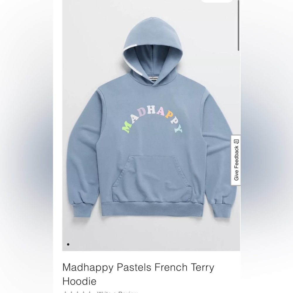 Madhappy Pastel Logo Blue Hoodie size xs